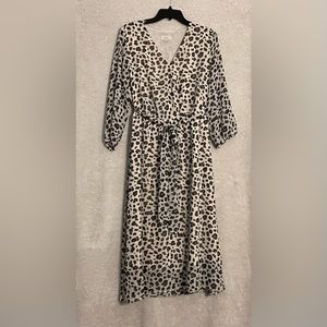 Cheetah Print V-Neck Dress